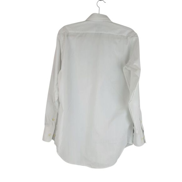 Brut Single Needle Tailoring White Long Sleeve Button Shirt size 15 (32/33) NWT - Picture 2 of 8